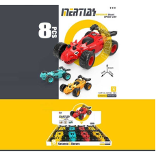 Машина 987 K-05 (24/2) ЦІНА ЗА 8 ШТУК В БЛОЦІ, “Динозавр“, відкриває пащу, розтягує тіло, вертикальна їзда, інерція, в коробці