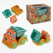 Машина 9910 E (48/2) “Самоскид“, підсвічування, звуки транспорту, пісенька англійською, рухомі елементи, в коробці