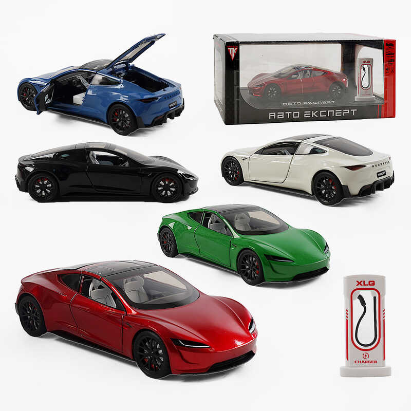 Машина EL 32902 (24) “Авто Експерт“, 5 кольорів, електромобіль, зарядна станція, металопластик, масштаб 1:24, звук, світло, інерція, відкриваються двері, в коробці, ВИДАЄТЬСЯ ТІЛЬКИ МІКС ВИДІВ