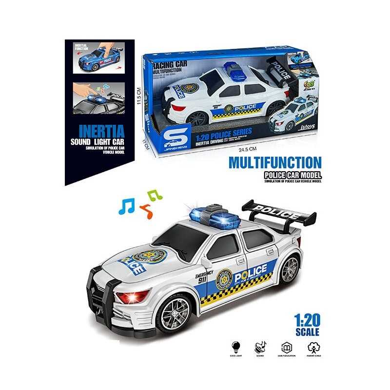 Машина JS 167 C (72/2) “Поліцейська машина“, звук, підсвітка, масштаб 1:20, гумові колеса, інерція, в коробці
