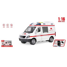 Машина WY 590 E (36) “Швидка допомога“, підсвічування, звуки, інерція, в коробці