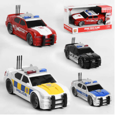 Машина WY 620 A / B / C / D (24) “Службовий транспорт“, 4 види, відкривається багажник, підсвічування мигалок, звук сирени, фрази англійською мовою, в коробці, ВИДАЄТЬСЯ ТІЛЬКИ МІКС ВИДІВ