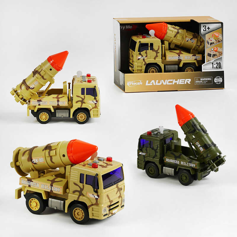 Машина військова WY 440 C /441 C (36) 2 види, масштаб 1:20, звуки, підсвічування, інерція, рухомі елементи, в коробці Машина військова WY 440 C /441 C (36) 2 види, масштаб 1:20, звуки, підсвічування, інерція, рухомі елементи, в коробці