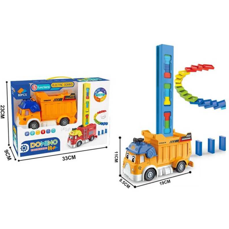 Машина з доміно 367-2 A (24/2) розставляє фішки (80 шт.), підсвічування, пісні, історії, скоромовки англійською, регулювання напрямку, в коробці