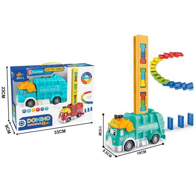 Машина з доміно 367-3 A (24/2) розставляє фішки (80 шт.), підсвічування, пісні, історії, скоромовки англійською, регулювання напрямку, в коробці