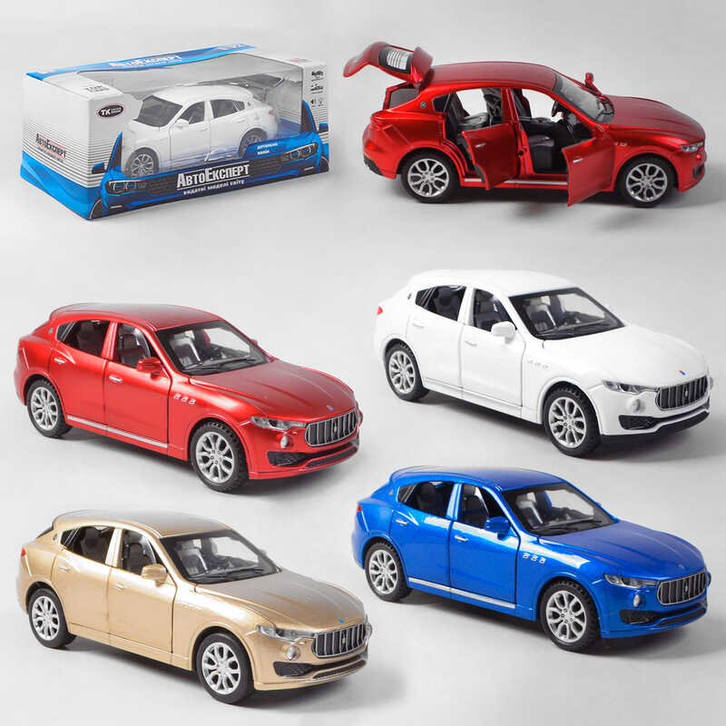 Машина металопластикова 41094 (96/2) “Авто Експерт“, 4 кольори, 1:32, світло, звук, інерція, відчиняються двері, багажник, в коробці
