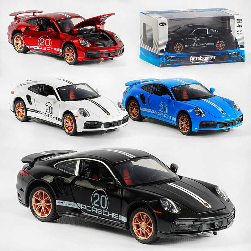 Машина металопластик LF - 01232 (72/2) “Авто Експерт“ 4 кольори, 1:32, світло, звук, інерція, відчиняються двері, капот, в коробці, МІКС