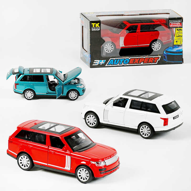 Машина металопластикова 72655 (72/2) “Авто Експерт“, 3 кольори, 1:32, світло, звук, інерція, відчиняються двері, багажник, капот, в коробці, МІКС