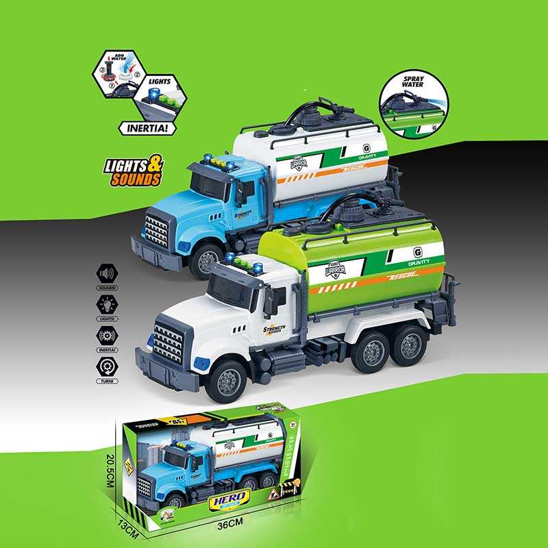 Машина музична 687-46 B (24/2) 2 види, “Спецтехніка“, підсвічування, звукові ефекти, інерція, бризкає водою, рухомі деталі, в коробці