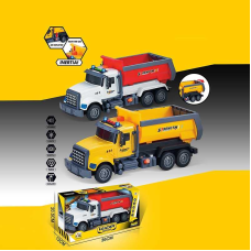 Машина музична 687-51 B (24/2) 2 види, “Вантажівка“, підсвічування, звукові ефекти, інерція, рухомі деталі, в коробці