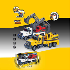 Машина музична 687-52 B (24/2) 2 види, “Екскаватор“, підсвічування, звукові ефекти, механічне підіймання стріли та гака, інерція, рухомі деталі, в коробці
