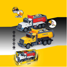 Машина музична 687-52 C (24/2) 2 види, “Вантажівка“, підсвічування, звукові ефекти, інерція, рухомі деталі, аксесуари, в коробці