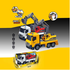 Машина музична 687-54 A (24/2) 2 види, “Екскаватор“, підсвічування, звукові ефекти, рухомі деталі, інерція, в коробці