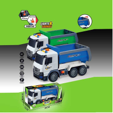 Машина музична 687-57 A (24/2) 2 кольори, “Вантажівка“, підсвічування, звукові ефекти, інерція, рухомі деталі, в коробці, ВИДАЄТЬСЯ МІКС