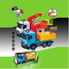 Машина музична 687-58 B (24/2) 2 кольори, “Вантажівка“, підсвічування, звукові ефекти, інерція, рухомі деталі, аксесуари, в коробці, ВИДАЄТЬСЯ МІКС 