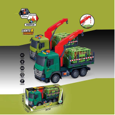 Машина музична 687-62 A (24/2) 2 кольори, “Вантажівка“, підсвічування, звукові ефекти, інерція, рухомі деталі, фігурки тварин, в коробці, ВИДАЄТЬСЯ МІКС 