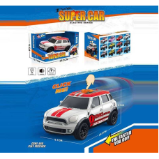 Машина музична E 25-1 (60/2) світло, звук, їздить вперед та назад, гумові колеса, масштаб 1:18, в коробці