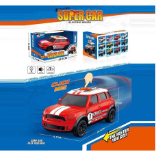 Машина музична E 25-3 (60/2) світло, звук, їздить вперед та назад, гумові колеса, масштаб 1:18, в коробці