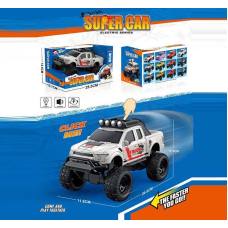 Машина музична E 25-5 (60/2) світло, звук, їздить вперед та назад, гумові колеса, масштаб 1:18, в коробці