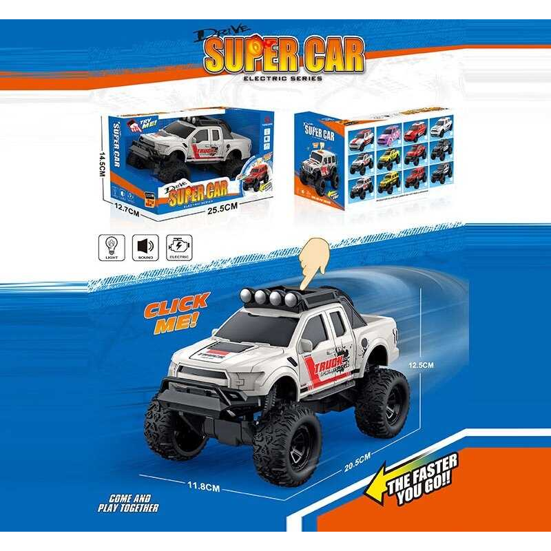 Машина музична E 25-5 (60/2) світло, звук, їздить вперед та назад, гумові колеса, масштаб 1:18, в коробці