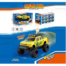 Машина музична E 25-6 (60/2) світло, звук, їздить вперед та назад, гумові колеса, масштаб 1:18, в коробці