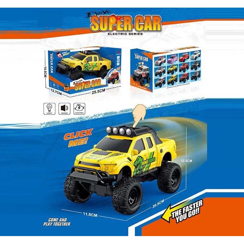 Машина музична E 25-6 (60/2) світло, звук, їздить вперед та назад, гумові колеса, масштаб 1:18, в коробці