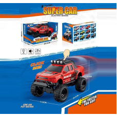 Машина музична E 25-7 (60/2) світло, звук, їздить вперед та назад, гумові колеса, масштаб 1:18, в коробці