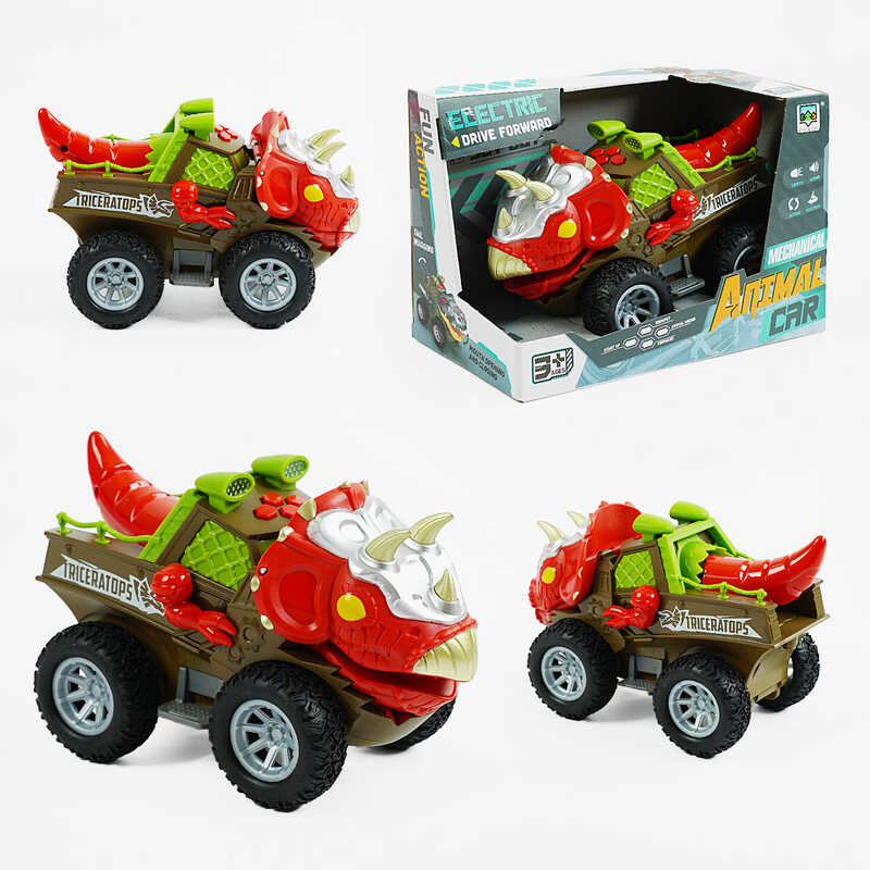 Машина музична SY 200-24 (48/2) “Динозавр“, звуки, самостійно їздить, підсвічування, рухає хвостом і щелепою, в коробці