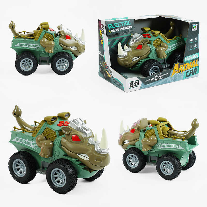 Машина музична SY 200-26 (48/2) “Динозавр“, звуки, самостійно їздить, підсвічування, рухає хвостом і щелепою, в коробці