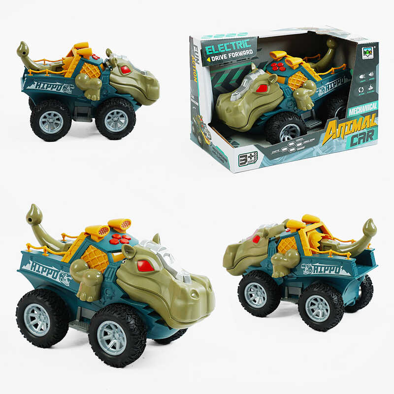 Машина музична SY 200-27 (48/2) “Динозавр“, звуки, самостійно їздить, підсвічування, рухає хвостом і щелепою, в коробці