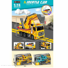 Машина музична ZH 812-3 (36) 2 види, “Екскаватор”, рухомий ківш, на батарейках, звук, підсвітка, рухомі деталі, інерція, в коробці