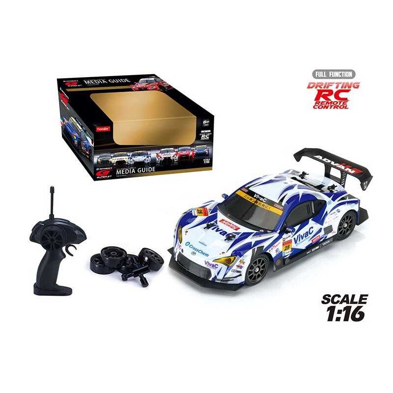 Машина на р/к 20127 GS (12) дрифт, протиударний корпус, додаткові колеса, масштаб 1:16, батарейки, що перезаряджаються, пульт 2.4 G від акум. 9 V, в коробці