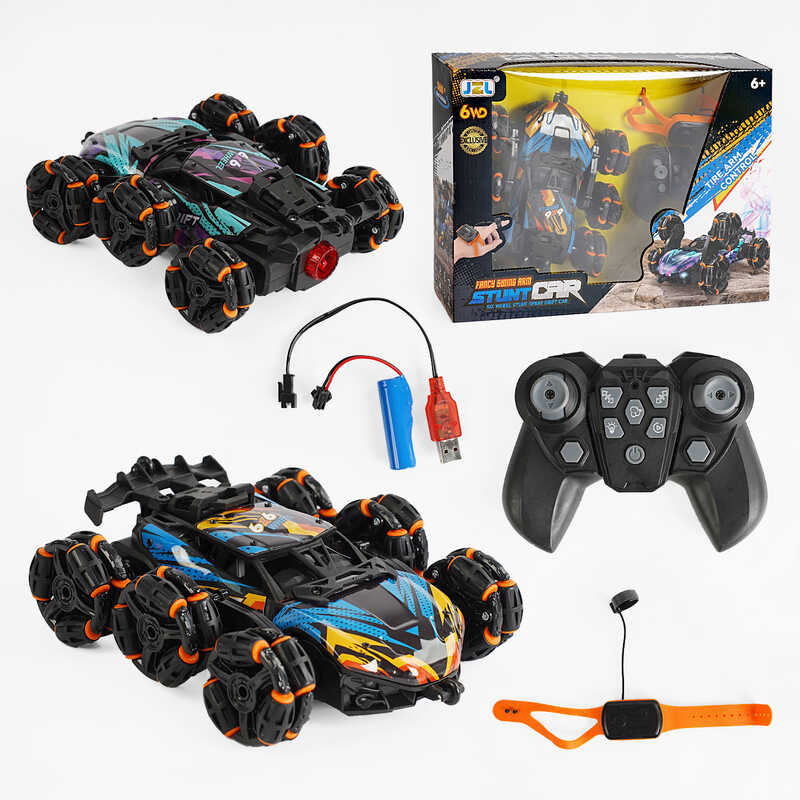 Машина на радіокеруванні 2370-1 (24) 2 види, підсвічування, акум. 3,7 V, парогенерація, пульт, браслет, USB-кабель, в коробці