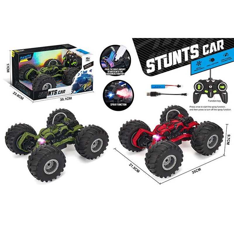 Машина на радіокеруванні 35968-2 A (24) 2 кольори, парогенерація, підсвічування, великі гумові шини, акум. 7.4V, пульт 27 МНz, USB-кабель, в коробці