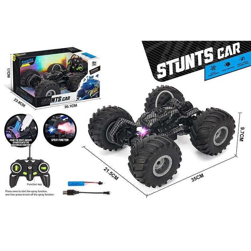 Машина на радіокеруванні 35968-3 A (24) парогенерація, підсвічування, великі гумові шини, акум. 7.4V, пульт 27 МНz, USB-кабель, в коробці