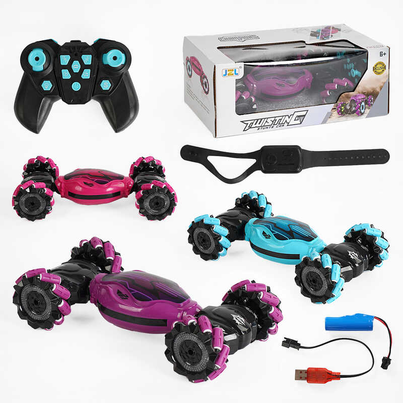 Машина на радіокеруванні 3788-1 (24) трюкова, керування: браслет і пульт, музика, світло, пульт 2.4GHz, акум. 3.7 V, 3 кольори, в коробці, ВИДАЄТЬСЯ ТІЛЬКИ МІКС ВИДІВ Машина на радіокеруванні 3788-1 (24) трюкова, керування: браслет і пульт, музика, світло, пульт 2.4GHz, акум. 3.7 V, 3 кольори, в коробці, ВИДАЄТЬСЯ ТІЛЬКИ МІКС ВИДІВ