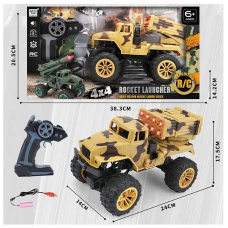 Машина на радіокеруванні 383-93 (24/2) акумулятор 3.7 V, звук, підсвічування, колеса 6х6, в коробці