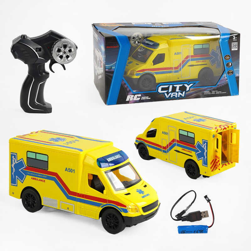 Машина на радіокеруванні 666-770 A (20) “Швидка допомога“, акумулятор 3,7V, світло, в коробці