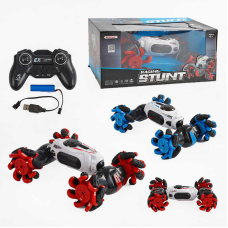 Машина на радіокеруванні 666-810 BA (16) 2 кольори, світло, обертання на 360°, їзда з боку в бік, підйом корпуса, пульт 2.4GHz, акум. 3.7V, в коробці