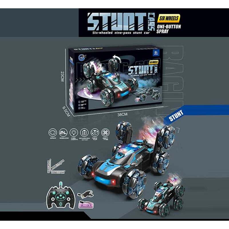 Машина на радіокеруванні 699 D-6 (36/2) 2 кольори, режим демонстрації, зміна висоти коліс, підсвічування, парогенерація, музика, звуки, роликові колеса, дрифтує, акум. 3.7 V, пульт 2.4G, USB-кабель, в коробці