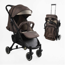 Візок прогулянковий дитячий “JOY“ Vittoria 71055 (1) колір КОРИЧНЕВИЙ ЛЬОН, рама алюмінієва, футкавер, телескопічна ручка