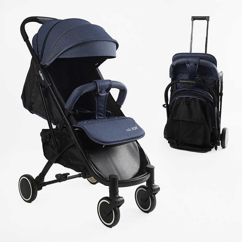 Візок прогулянковий дитячий “JOY“ Vittoria 83270 (1) колір ДЖИНС, рама алюмінієва, футкавер, телескопічна ручка