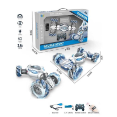 Машина на радіокеруванні DH 666-79 B (18) підсвічування, роликові колеса, пульт 2.4G + сенсорний браслет, USB-кабель, акум. 3.7 V, звуки, беззвучний режим, зміна положення корпуса, режим демонстрації, в коробці