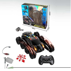 Машина на радіокеруванні H 12 (24) підсвічування, музика, роликові колеса, парогенерація, перевертиш, акум. 3.7V, пульт 2.4G, USB-кабель, обертається на 360, зміна висоти коліс, в коробці