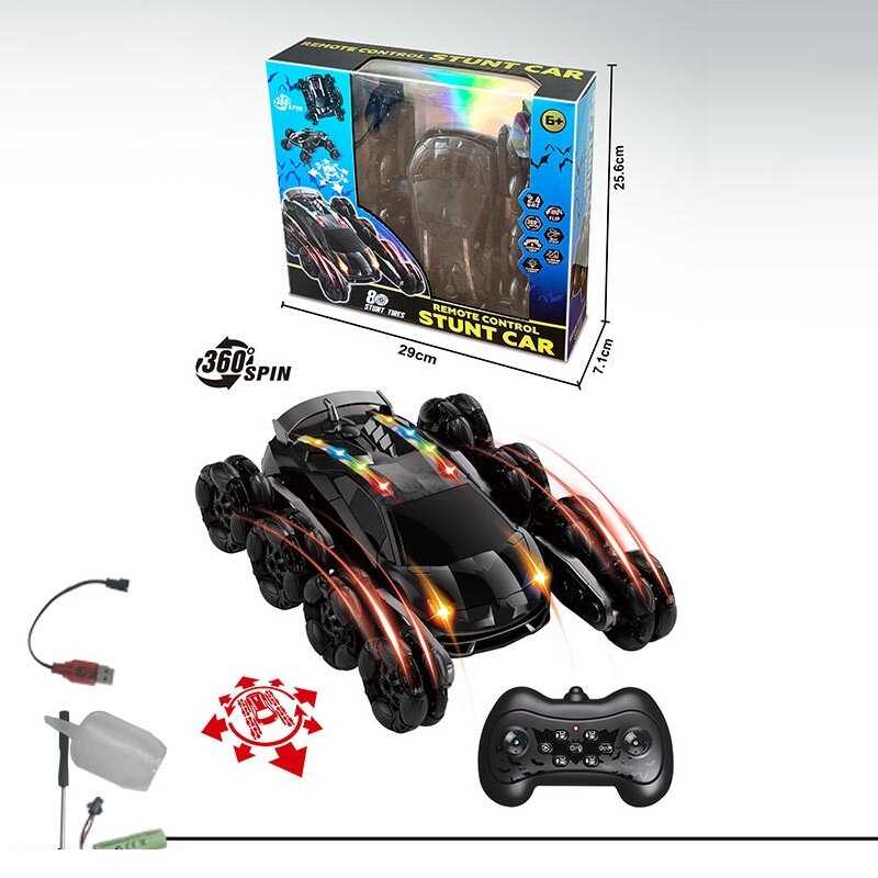 Машина на радіокеруванні H 12 (24) підсвічування, музика, роликові колеса, парогенерація, перевертиш, акум. 3.7V, пульт 2.4G, USB-кабель, обертається на 360, зміна висоти коліс, в коробці Машина на радіокеруванні H 12 (24) підсвічування, музика, роликові колеса, парогенерація, перевертиш, акум. 3.7V, пульт 2.4G, USB-кабель, обертається на 360, зміна висоти коліс, в коробці