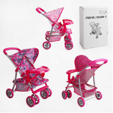 Візочок для ляльок 9304 BW-T (4) літня, 3 види, діаметр коліс 10 см, в коробці, ВИДАЄТЬСЯ ТІЛЬКИ МІКС ВИДІВ