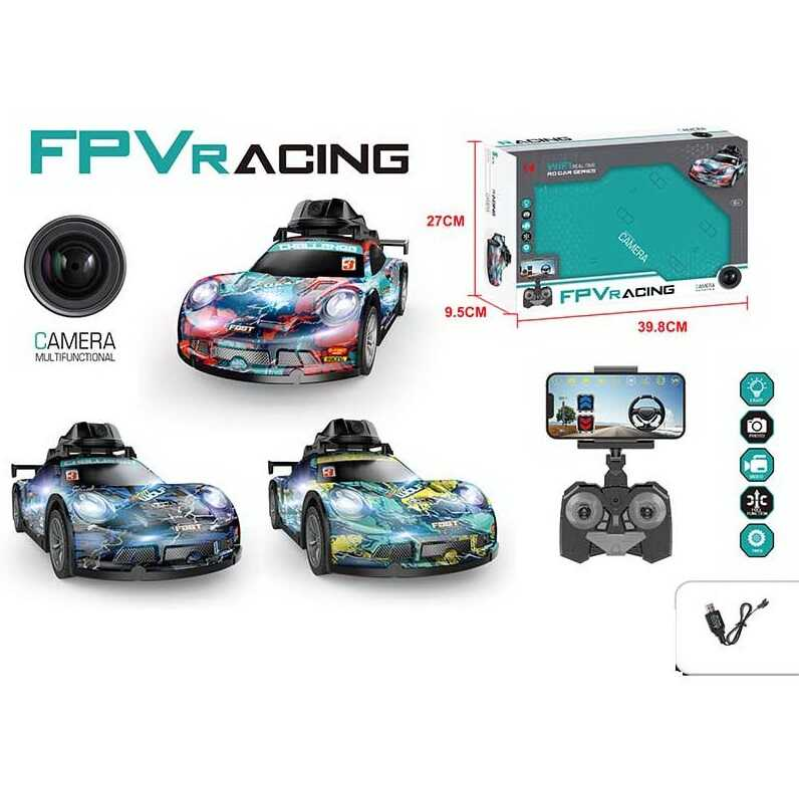 Машина на радіокеруванні LH-C 076 (24) 3 кольори, підсвічування, Wi-Fi камера, додаток, протиударний корпус, гумові шини, тримач для телефону, акум. 3.7V, пульт, USB-кабель, викрутка, в коробці, ВИДАЄТЬСЯ МІКС