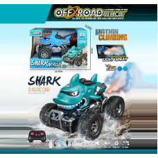 Машина на радіокеруванні MK 752 A (36/2) 2 кольори,“Акула“, розмір - 15х13.5х10 см, акум. 3.7 V, пульт -  2.4 GHz, парогенерація, підсвічування, гумові колеса, пляшечка для води, в коробці
