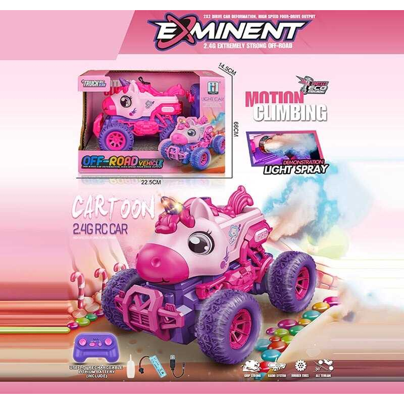 Машина на радіокеруванні MK 753 A (36/2) “Єдиноріг”, парогенерація, підсвічування, акум. 3.7V, пульт 2.4G, USB-кабель, піпетка, в коробці