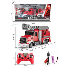 Машина на радіокеруванні QH 2902-1 (18) “Пожежна служба”, підсвічування, автоматична подача води, гумові колеса, акум. 3.7V, USB-кабель, пульт 2.4 Ghz, в коробці